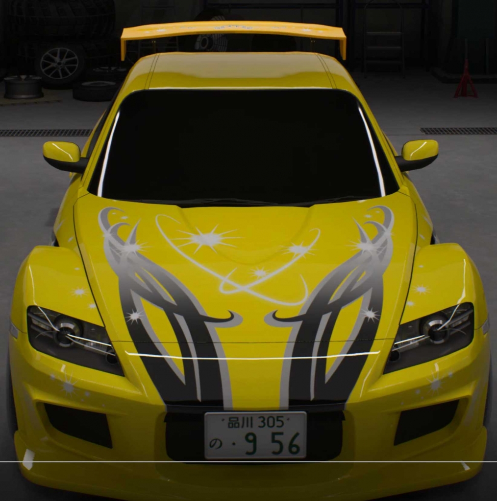 Round.322 D-like製 MAZDA RX-8 (SPIRIT R)【DL096-1】イエロー