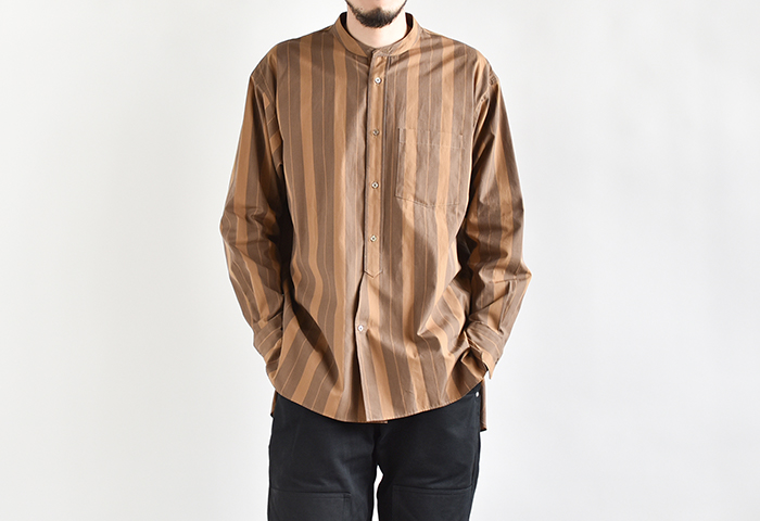 ULTERIOR OVERLAID BAND COLLAR バンドカラー ULTERIOR(アルテリア) / OVERLAID BAND COLLAR SHIRT/ワイド