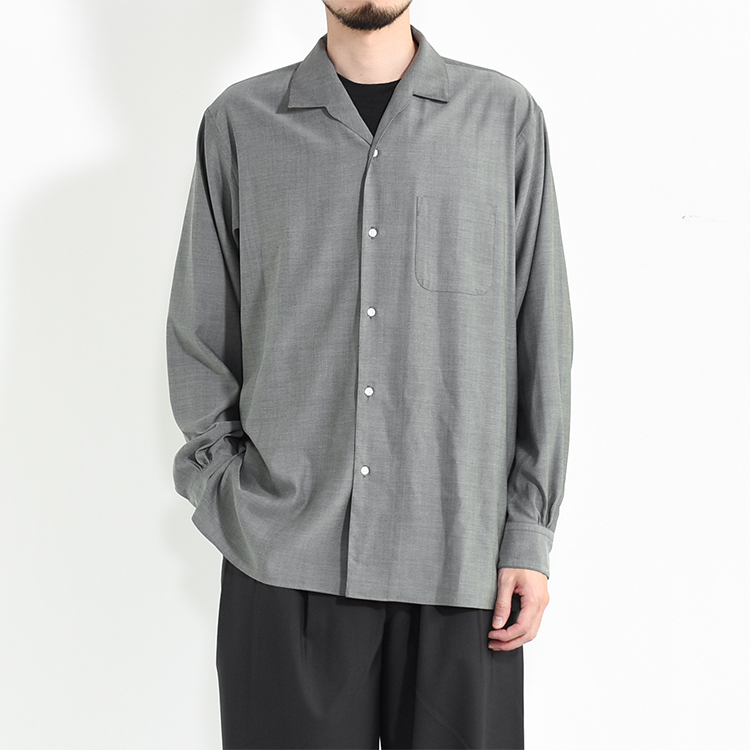 マーカウェア　シャツ　2　ブラック　ウール100 markaware シャツ 「MARKAWARE/マーカウェア」別注オーガニック