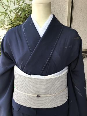 涼しげなメダカ文様夏着物 | 時代布池田ブログ