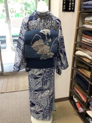 絹紅梅の夏着物 | 時代布池田ブログ