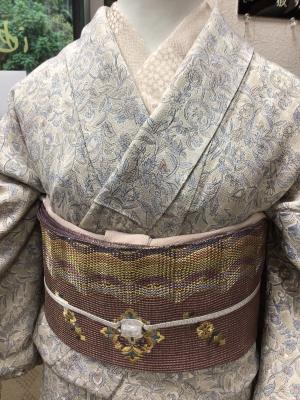 更紗紋様の付け下げ小紋 | 時代布池田ブログ