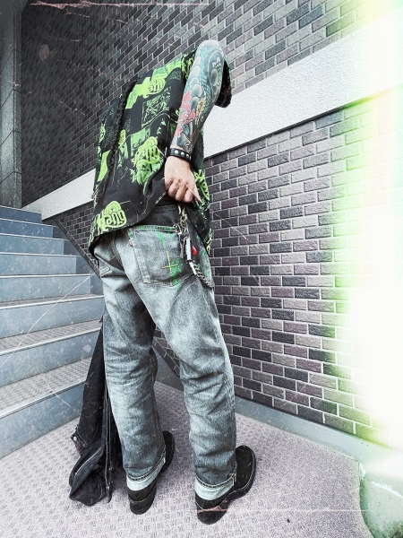 更新0726□HANG_Devil Dress PAZUZU DENIM PANTS 