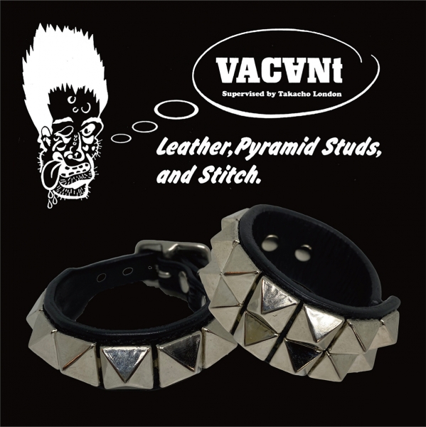 更新1223□VACANt_ Pyramid Studs Wrist band (w Takacho London)□in