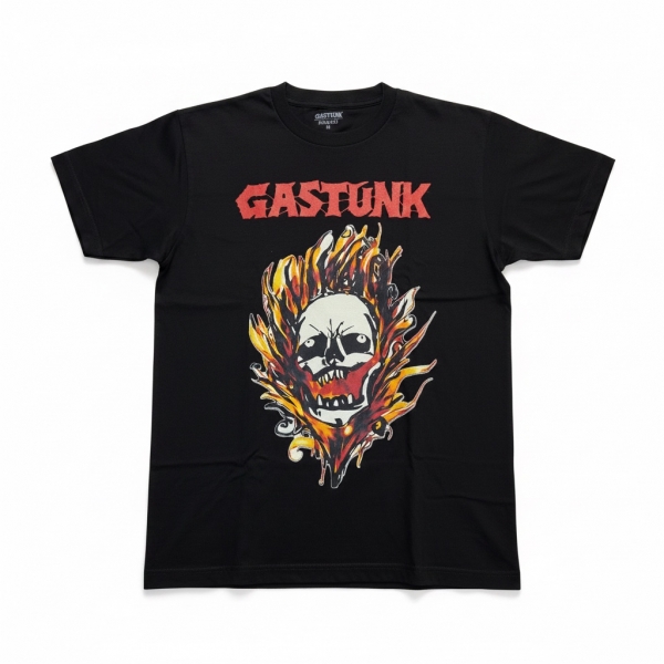 更新0604□GASTUNK_BURNING SKULL T SHIRT / HOODIE□予約受付中 