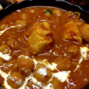 チャナ豆とチキンのカレー