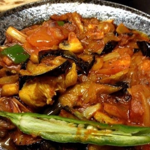 茄子とチキンのカレー