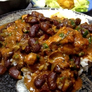 豆とチキンのカレー
