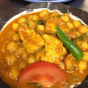チャナ豆とチキンのカレー