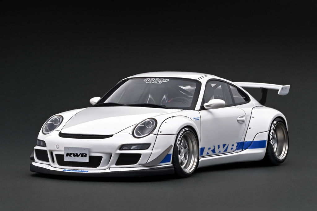 PORSCHE 911 993 CARRERA RWB WHITE WITH GUNMETAL GRAY WHEEL 1