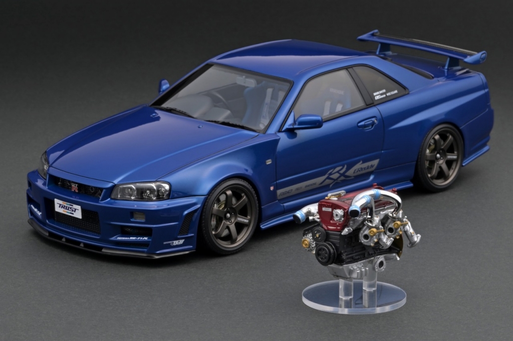 1/18 エンジン付 WEB限定「TRUST Greddy 34RX」明日 11/11(月)21時半