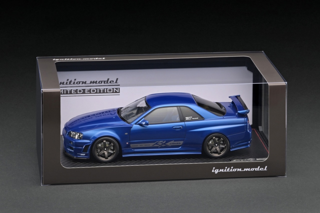 ミニカー TRUST GRedy 34RX Blue llic 1/18 1/18 エンジン付 WEB限定「TRUST Greddy 34RX」明日 11/11(月)21時半
