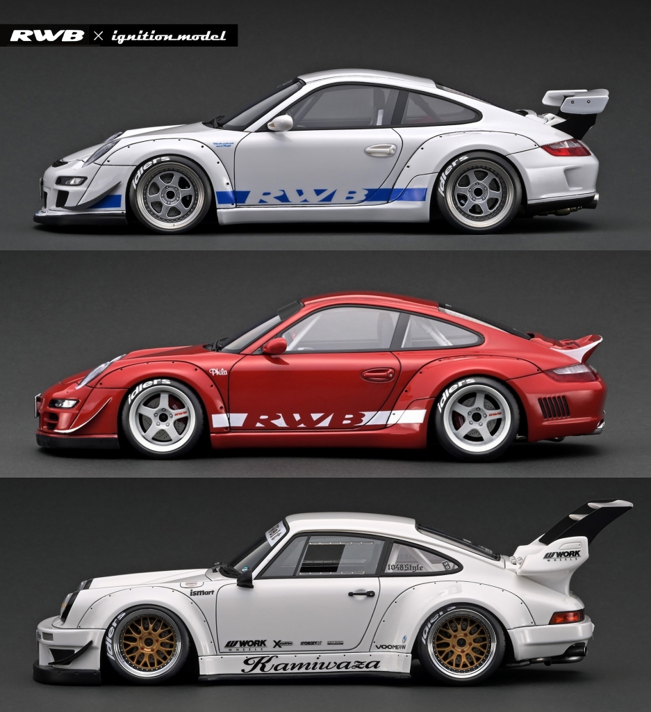 新作公開！ 1/18スケール「RWB 997 GT3」カラーサンプルUP