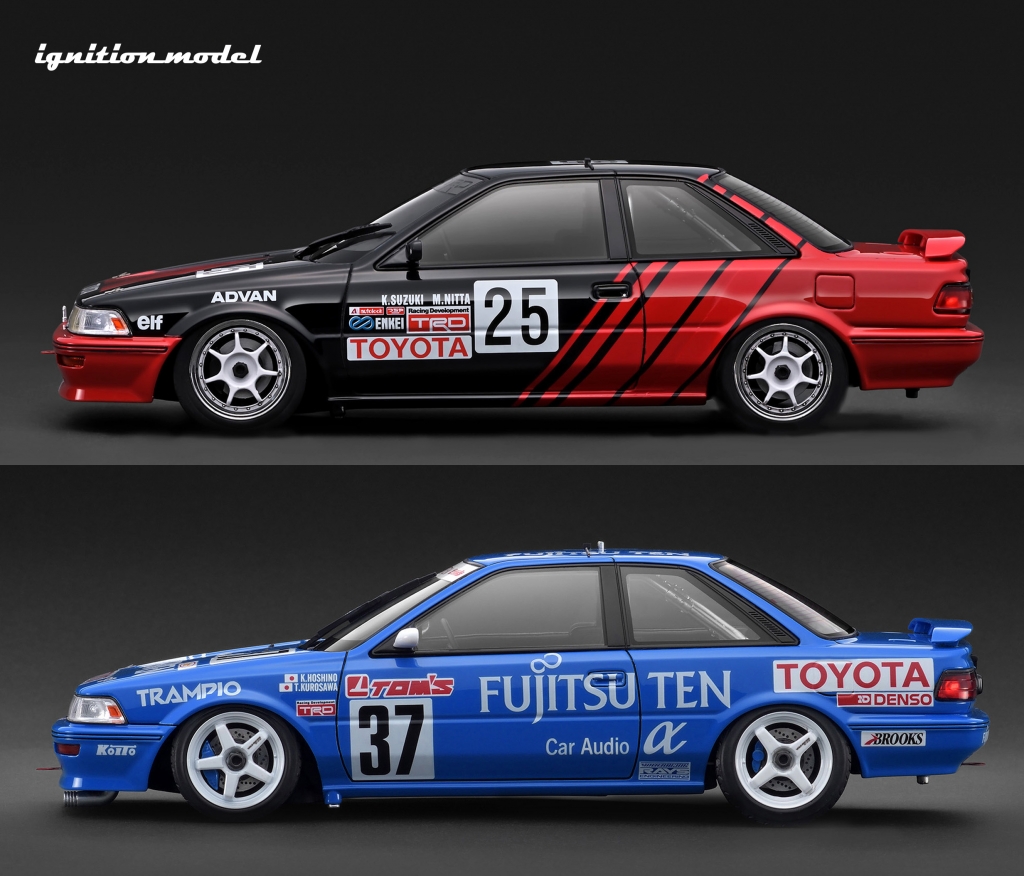 カラーサンプルUP！1/18スケール「ADVAN COROLLA LEVIN (#25)1991 JTC