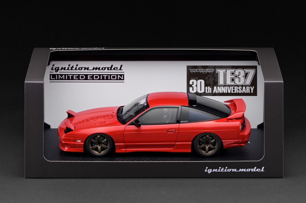 イグニッションモデル　180sx IG3764 ウェブ限定 販売予告：TE37 30周年を祝したWEB限定モデル「1/18 180SX TYPE X