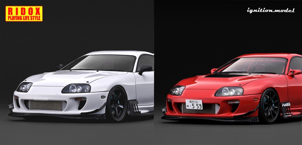 RIDOX エアロカスタム「1/18 Toyota Supra RZ (JZA80) White」を