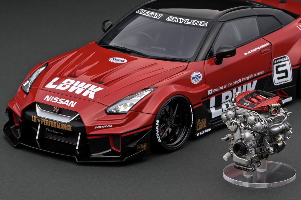 オンラインショップ限定： 1/18エンジンシリーズにGT-R(R35)用「VR38