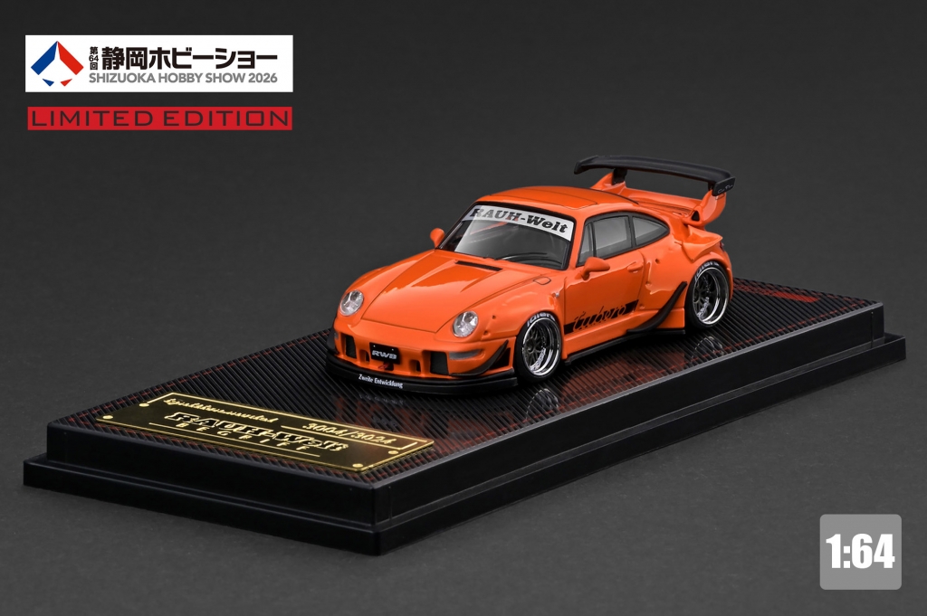 イグニッションモデル 1/64 RWB 993 静岡ホビーショー2026限定品 静岡ホビーショー限定モデル その①：「1/64 RWB 993 Orange Metallic