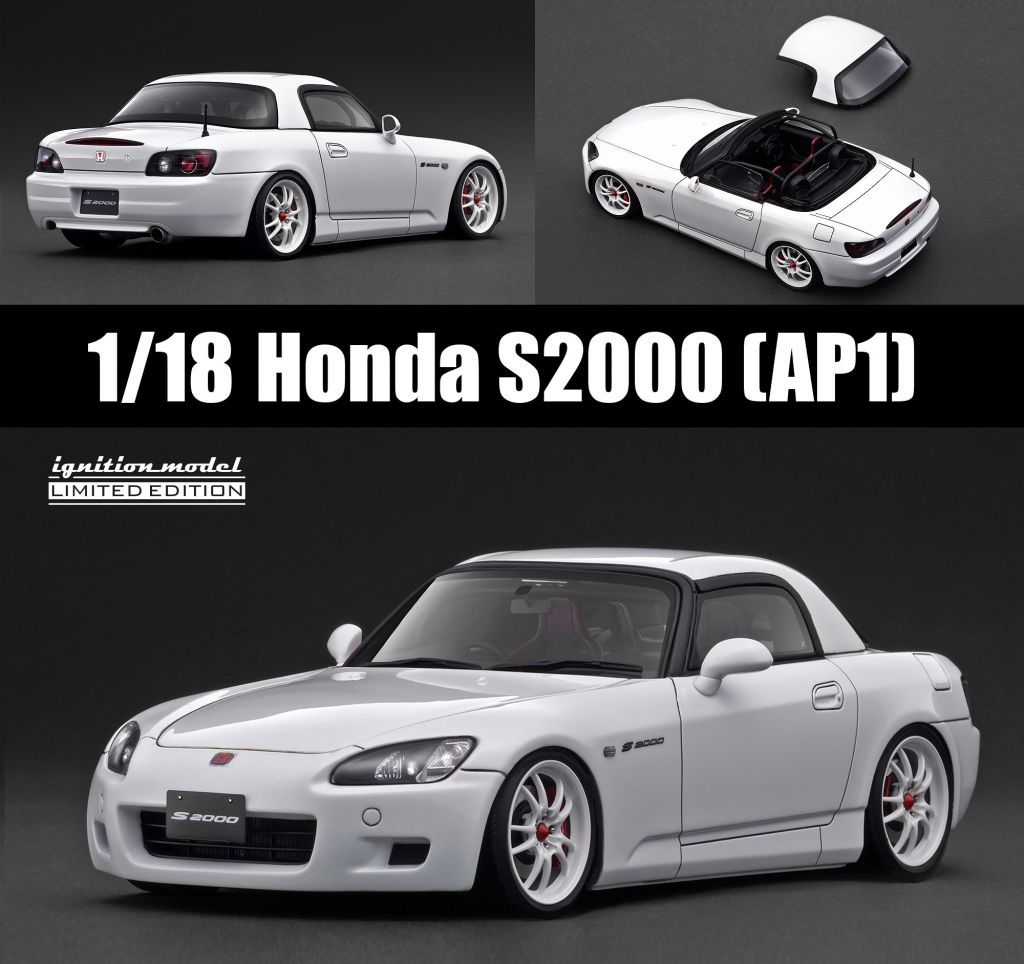 明日 販売スタート：1/18スケールWEB限定モデル「Honda S2000 (AP1