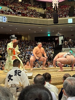 大相撲五月場所タマリ席で観戦が叶う、時々、TVに映る | 浦安市議会