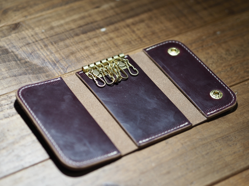 オーダー品　キーケース　ホーウィン　クロムエクセル　バーガンディ 5ef11eb5345236d176e8d0fd7e1066