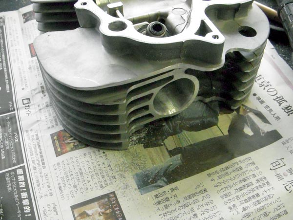 ヤマハSR500 400OMC コンプリートシリンダーヘッド 面研ポート加工品
