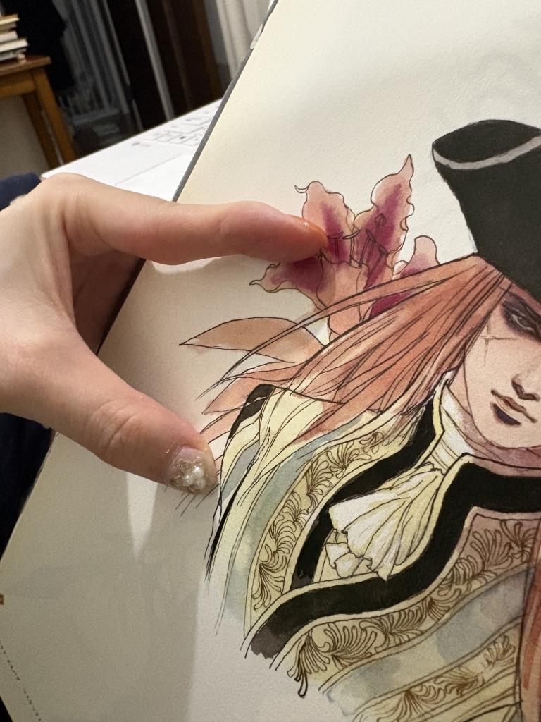 小林 智美 ロマンシングサガのイラストを彫金 モノクロ仕上げ