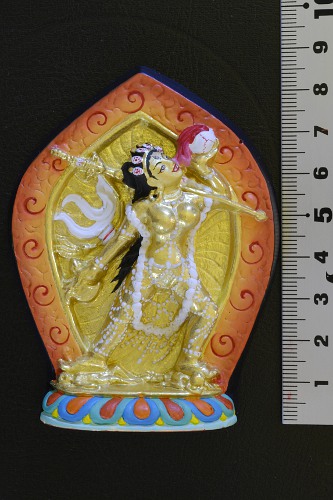 Thangka Tibétain Doré Vajrayogini - Décoration Murale Spirituelle Pour Méditation Et Zen