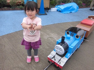 都筑区にある港北インター住宅公園で「きかんしゃトーマス ミニSL 