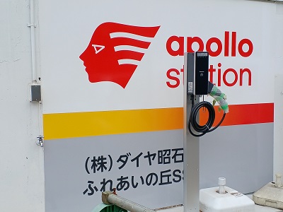 都筑ふれあいの丘のガソリンスタンド「昭和シェル・貝殻マーク」から