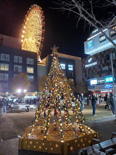 今年の都筑区センター北で行われた「ドイツクリスマスマーケット