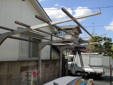 車庫改装1-1（カーポート建替え） | 住いの困り事を解決や望み事