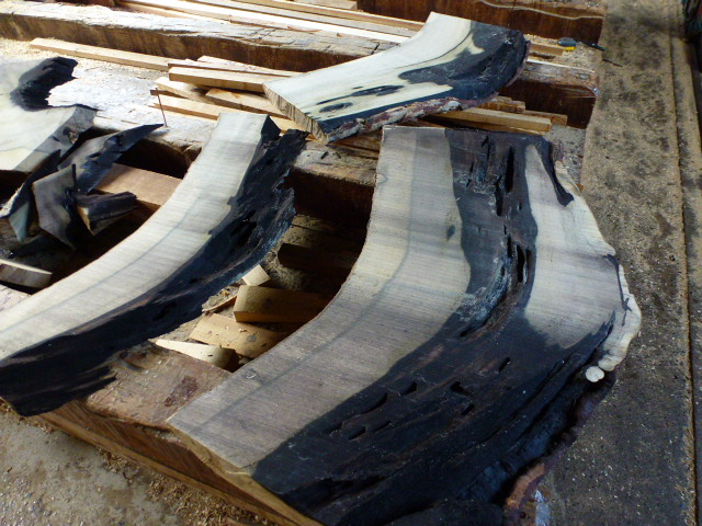 黒柿 木材 花台