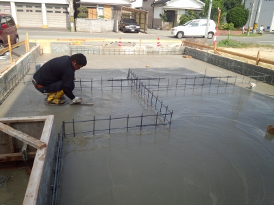 CLT新築住宅 031.基礎工事⑳ 立上り打設