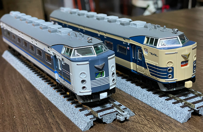 鉄道車両金属モデルコレクションのクハネ583「きたぐに」入線