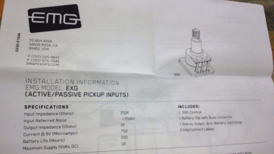予告どおりEMG社のSPCをEXGに変えてみたりいろいろ | かんとくの隠れ家