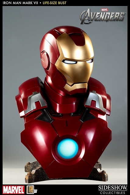 アベンジャーズ/ アイアンマン Mk-VII ライフサイズ バスト登場 アベンジャーズ/ アイアンマン Mk-VII ライフサイズ バスト登場