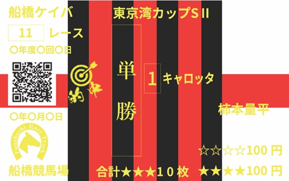 これはすごい！「オリジナル記念馬券」 | 南関魂 高橋華代子の南関東
