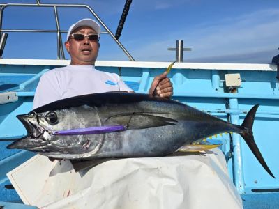 青、パープル系　ボーダー裏毛 驚異のヒット率!! 澄み潮ならUVソリッドパープルしか勝たん