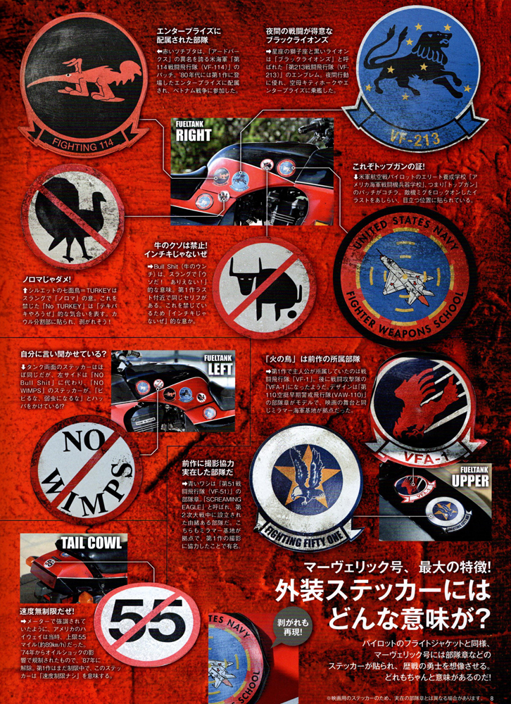 TOP GUN エフトイズ　ステッカーセット 1/144 TOPGUN GPZ-Ninja用ステッカー NEW Version！ | CRAFT