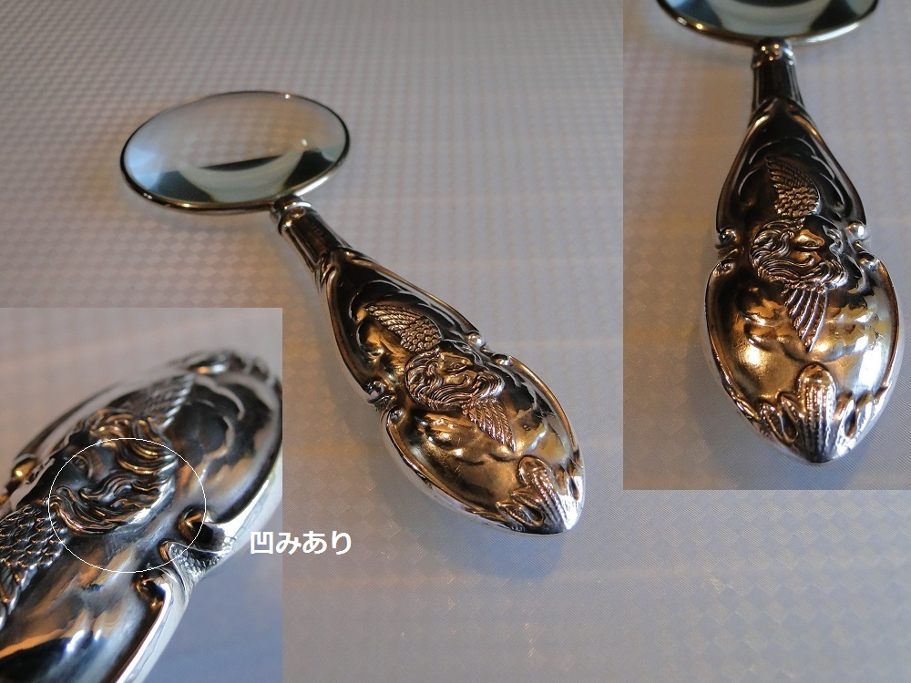 HOT，豊富な イギリス 1903年 ハンドルが純銀925の虫眼鏡 ルーペ