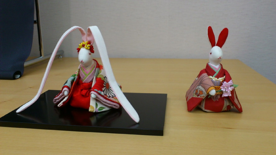 ちりめん細工 耳ながうさぎ 1 | 花と着物とちりめん細工