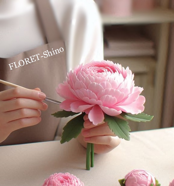 ソフト粘土で大きな芍薬の作り方＠クレイフラワー教室 | 大阪・堺の