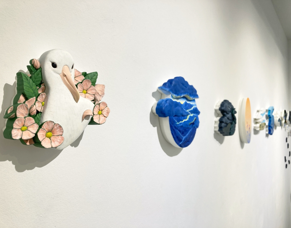 石塑粘土 立体作品 「家」 sculpture 現代美術（高い塔の家 2 石