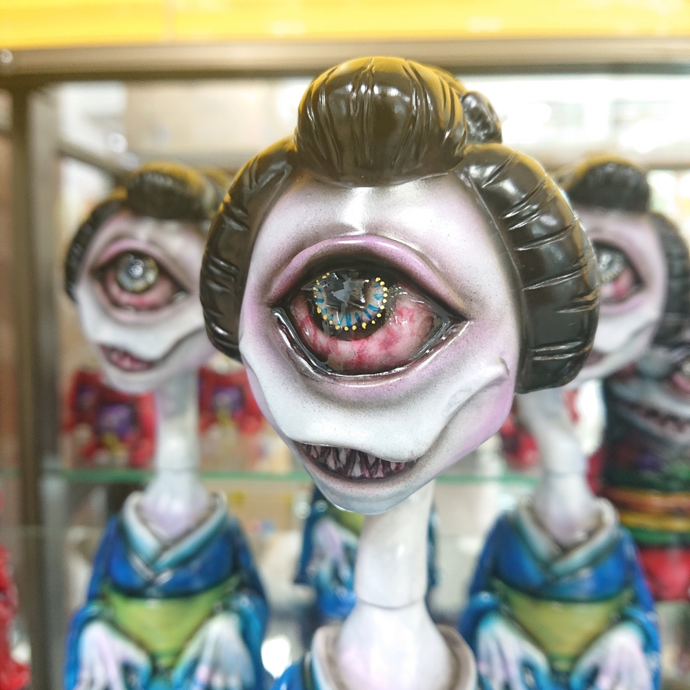 ロングセラー まちこ かっこわらい雑貨店 ソフビ 緑 one up