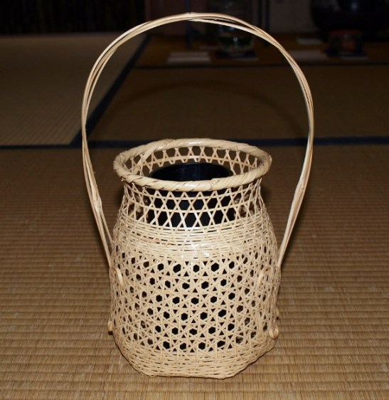 三友籠花入 茶道具 三友籠 花入【淡々斎好み】