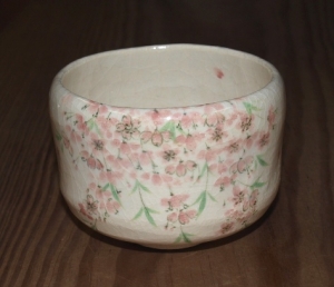 茶道　茶碗　(小桜窯 正寿) 和食器 桜しずく 小 ご飯茶碗 飯碗 茶碗 おうち うつわ 陶器