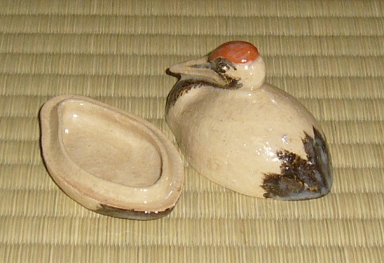 覚入 鶴香合 | 茶道具 小西康のぶろぐ