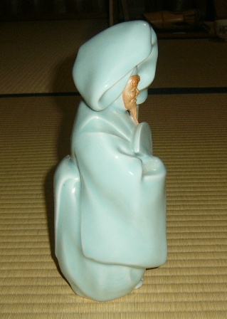 宮永東山】青磁 七福神 置物 工芸品