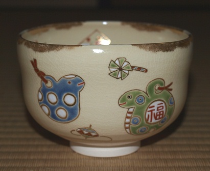茶道具　干支茶碗　凧　巳　新品　京焼 楽天市場】干支 茶碗 巳の通販